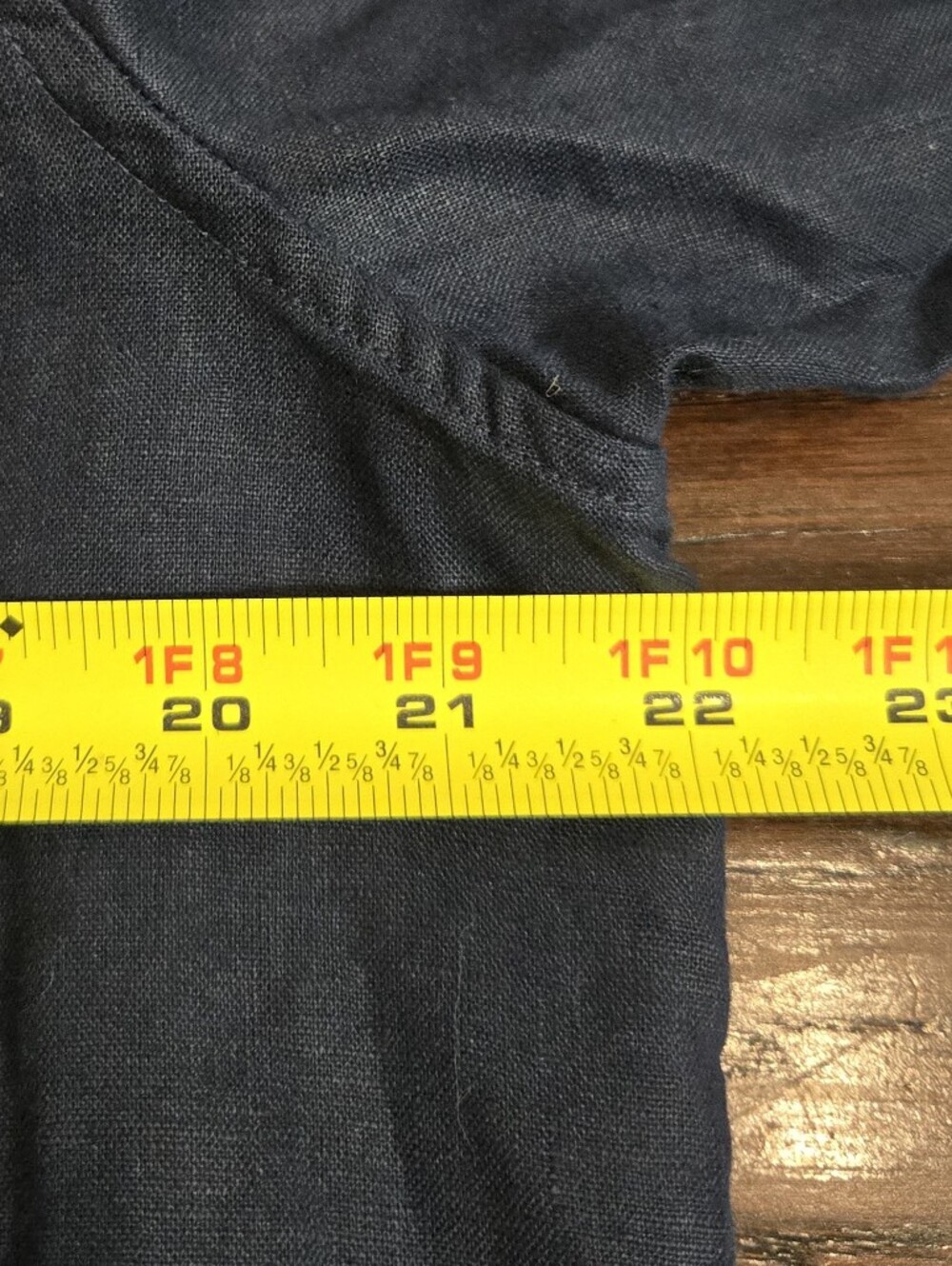 Quince European Linen Navy Button Down Shirt Coastal Minimalist Old Money Size L - Picture 9 of 12